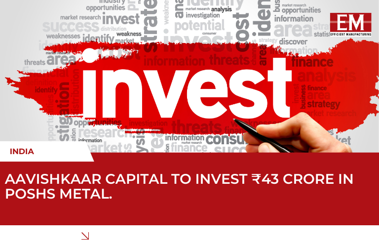 Aavishkaar Capital Announces ₹43 Crore Investment in Poshs Metal