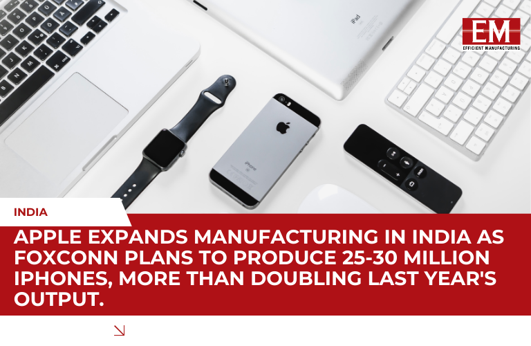 Foxconn Plans Major Expansion in India, Aiming to Produce 25-30 Million iPhones