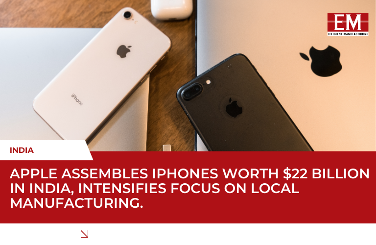 Apple Boosts India Presence with Record $22 Billion iPhone Production and Rising Exports
